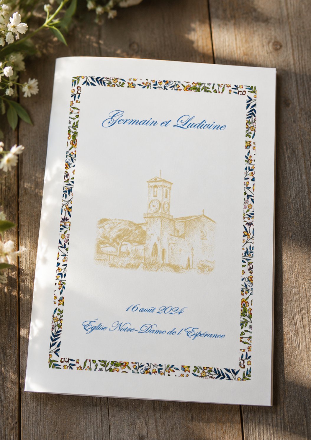 Livret de messe Germain et Ludivine