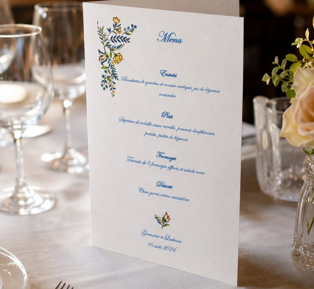 Menu de mariage